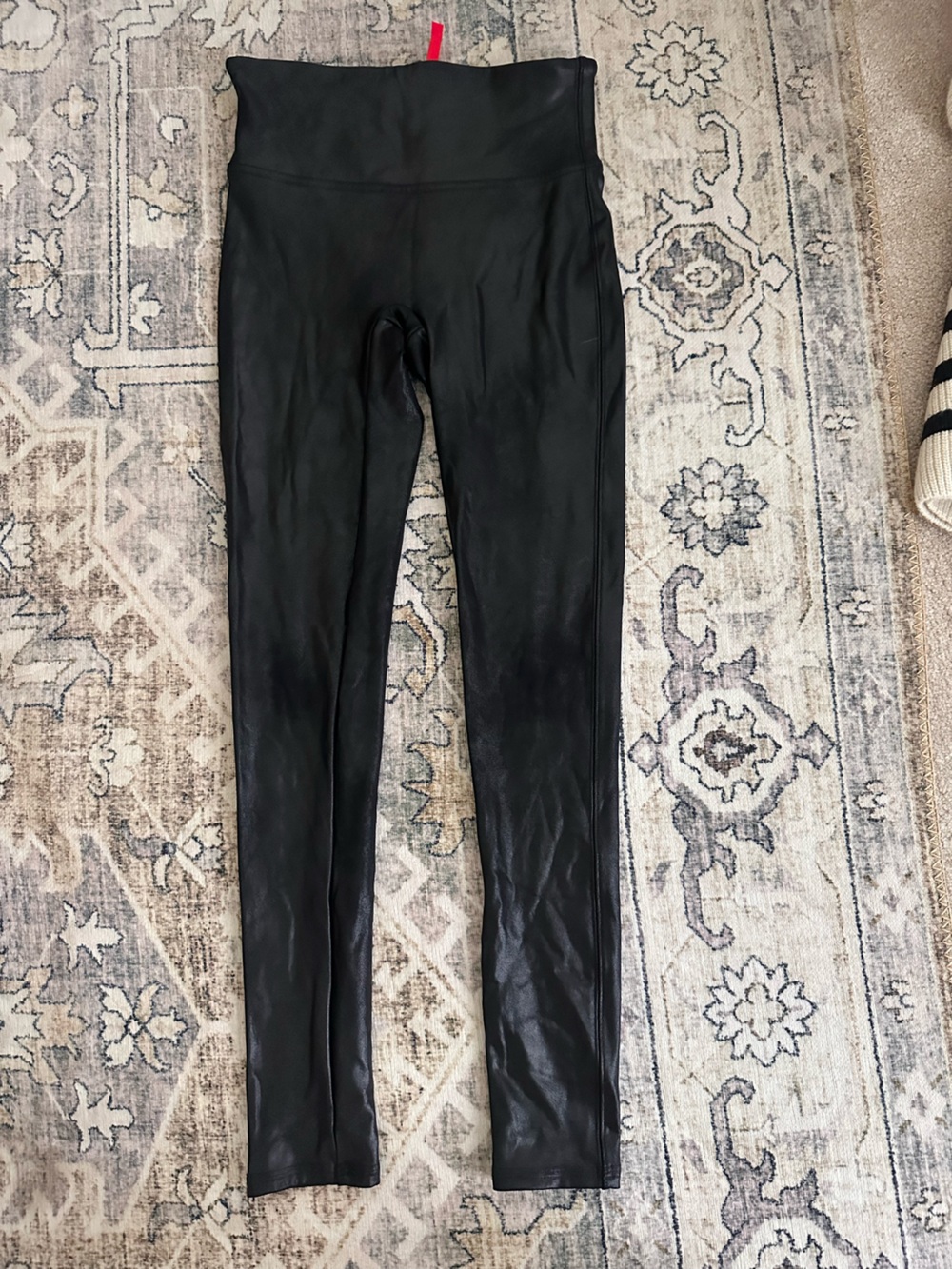 SPANX Black Faux-Leather Leggings